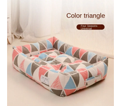 Square Lattice Dog Bed Detachable Washable Pet Bed Cat Nest Double-sided Usable Cotton Pad Sleeping Bag for Big Small Cat