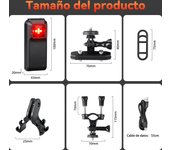 Bicycle Radar Tail Light Bike Safe Rearview Rear Lamp Blind Spot Monitor Recharge IPX6 Waterproof Brake Sensing Lamp