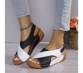 Sandalias de tacón de cuña para mujer, zapatos de moda de verano