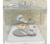 Zapatos de vestir de tacones altos de cristal de princesa para niñas