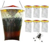 6pcs Fly Trap,red Top Fly Catcher,outdoor Hanging Flies Trap,catch And Hold Up To 20,000 Flies