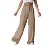 Classic Dress Pants New in Straight Leg Female Trousers Comfortable Solid High Waist Women's Pants Hot