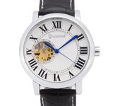 Hollow reloj mecánico automático números romanos moda reloj mecánico para hombres