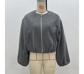BUNO-Chaquetas Bomber rojas con cremallera para mujer, chaquetas recortadas suaves, chaqueta deportiva de manga larga para mujer, novedad en prendas de vestir exteriores 2025