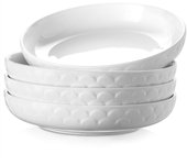 25cm/1400ml Plato de Pastas, Plato para Ensalada de Porcelana, Ensaladera Ceramica, Tazones Desayuno Grandes, Cuencos de Servir, Cuencos Sopa, Bowls Cocina, Apto para Lavavajillas, Microondas