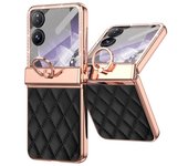 Slim Plastic For Xiaomi Mix Flip Case Diamond Frame Ring PU Leather Back Hinge Protection Cover