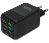 Cargador de 150W con 6 Puertos - 2 Tipo C y 4 Tipo A - Carga Rápida QC 3.0 - Compatible con Samsung, iPhone, Xiaomi - Certificado CE