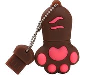 Cat Paw USB Flash Drive 64GB Pink Cartoon Memory Stick Free Key Chain Pen Drive 32GB Creative Gifts for Kids 16GB Red U Disk