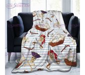 Cute Little Animals Warm Printed Throw Blanket Cute Pet Super Soft Micro Fleece Bed Lightweight Decorative Couch Sofa Travel