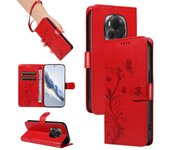 Funda de cuero de color sólido estampada en solapa para honor x6a x7a x9a x40 y90 Magic 5 6 enjoy 50 Lite pro 5G carcasa de telé