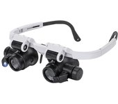 Professional Magnifying Glasses Magnifier Glasses with LED Light Headband Magnifier with 4 lens