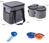 Bolsa organizadora portátil de viaje para mascotas, bolso de mano de comida para perros, mochila para perros aprobada por la aer