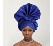 Nigeria Raw Silk Turban Cap New Adjustable Polyester Autogele Headtie African Hat