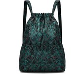 Mochila versátil de nailon con cordón para mujer, bolsa de deportes al aire libre, bolsa de cambio de gran capacidad, mochila de viaje ligera