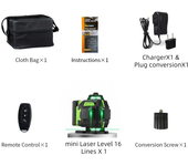 3D/4D Laser Level 12/16 Lines nivel a laser 16 Lines Laser profesional Level green line Self-leveling 360 autonivelant