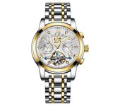 Nuevo reloj mecánico completamente automático suizo, reloj multifunción, reloj para hombre