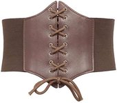 Medieval Wide Leather Armor Men and Women, Steampunk Waist Costume Accessory, Antique Viking Knight Belt for Cosplay