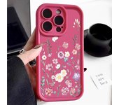 Shockproof Soft TPU Case For iPhone 15 16 Pro Max 14 13 12 Pro Max 15 Plus 11 Bumper Flowers Pattern Silicone Phone Back Cover