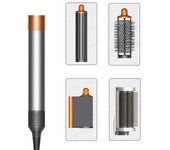 Secador de pelo, plancha rizadora con cepillo, multiestilizador Cabello rizado Secador de pelo