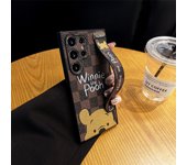 Tigger & Pooh Pattern Phone Case For Samsung Galaxy S24Ultra S23Ultra S22Ultra Wristband Design Non-slip