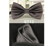 Bow Tie Set Polyester Handkerchief for Man Black Bowtie Shirt Accessory Plaid Bowknot Red Pocket Square  Check Hanky