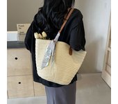 Beach Vacation Beach Woven Bag For Women 2025 New Hollow Knitted Handbag, Large Capacity Single Shoulder Armpit Bag