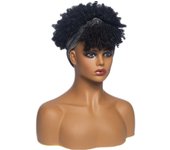 Headband small curly explosive head synthetic headband wig