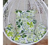 Hanging Swing Egg Chair Cushion Cover Patio Large Round Papasan Pad Detachable Garden Lounger Cushion Cover  (No Filling)