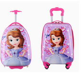 Maleta viaje maleta cabina estampada infantil 4 ruedas trolley maleta rigida dibujos infantiles 30X20X45CM