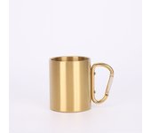 Taza de agua de doble capa de acero inoxidable, taza de montañismo, taza portátil para deportes al aire libre, taza portátil para acampar, taza