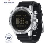 NORTH EDGE AQUA men's dive watch compass barometer altimeter scuba diving 100m