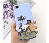 Flower Cover For Xiaomi Redmi 4A 4x Beautiful Moon Night Black Cat Phone Case For Redmi 4x Redmi4a Protection Coque Funda Capas