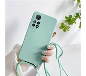 For Xiaomi Redmi Note 12 Pro 5G Note 11 Pro Candy Color Square Liquid Silicone Phone Case Crossbody Necklace Lanyard Strap Cover