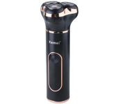 Kemei Electric Shaver Rechargeable Wet Dry Use Razor IPX7 Waterproof Mini Shaving Machine for Men 3D Rotary Sharp Blade KM-1315