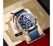 Reloj de hombre multifunción reloj de cuarzo luminoso