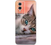 For Vivo Y76 5G 2021 Case Fundas Donut Butterfly Pattern Painting Etui Back Cover For Vivo Y76 Y 76 VIVOY76 5G Silicone Tpu Case