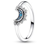 2024 925 Silver Ring Celestial Sparkling Moon Sun Ring S925 Finger Ring Diy Women Fine Jewelry