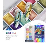 Blooming Paints Watercolor Powder  Nail Art  Metallic Paint Draw Chrome Powder Decor Manicure Nail Solid Pigment Pearl