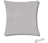Shade Sail 2x2m Waterproof Resistant Awning for Patio & Terrace Garden 90% Sun Protection UV Ray Protection with Free Rope Square Gray