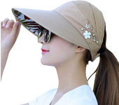 Ladies Beach Sunshade Hat Anti-Ultraviolet Casual Outdoor Sunshade Cap for Home Office Travel School