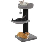 PAWZ Road Poste rascador para gatos grandes, torre de árbol para gatos moderna con poste rascador grueso, perchero superior, cama para gatitos, rascadora para gatos, muebles para gatos, juguetes para gatos
