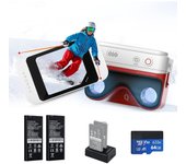 KanDao Cámara 3D, Cámara estereoscópica de visualización instantánea de Foto y Video 3D, Pantalla táctil de 2,54 ", antivibración, estabilización de Imagen, QooCam Ego, Blanco Kit.