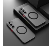 Matte Magnetic For Samsung Galaxy S24 S23 S22 S21 S20 Ultra Plus FE A54 A53 A13 Note 20 10 5G Case Frosted Wireless Charge Cover