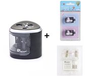 AngelMark Tenwin Double Holes Electric Pencil Sharpener Home School Office Desktop Pencil Sharpener Students Supplies Stationery