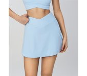 High Quality Tennis Skirts 2 Piece Sets Women's Fitness Apparel Breathable Sport Running V Cross Skirts