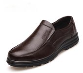 Zapatos de cuero de primavera y verano, sandalias huecas de negocios con cordones para hombres