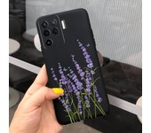 For Oppo A94 4G Case Oppo A94 5G Back Cover Shockproof Matte Luxury Soft TPU Silicone Bumper Shell On OppoA94 5G Black Rose Capa