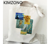 Van Gogh shopping bag shopping shopper grocery eco handbag tote bag sacola woven grab