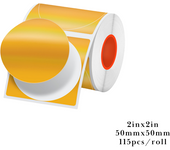 KAYSION Golden Holographic Label Laser Gold Gradient Thanks Card Sticker for LOGO Barcode Print for SK20/SK35/SK45