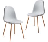 Pack de 2 sillas de Comedor, diseño nórdico con Asiento Acolchado y Respaldo ergonómico